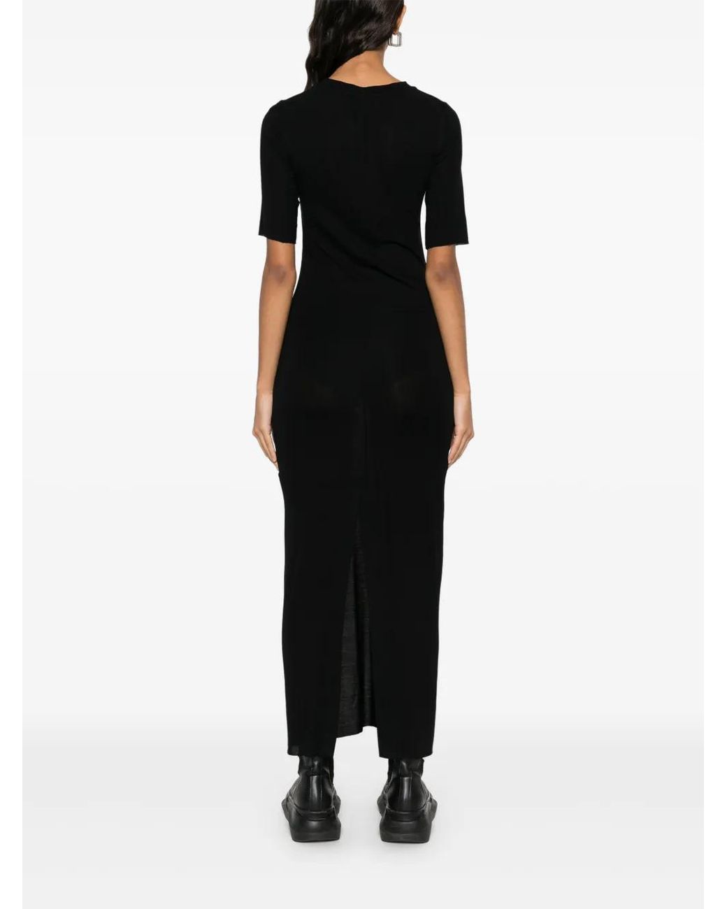 Thom Krom Black Ribbed Maxi Dress