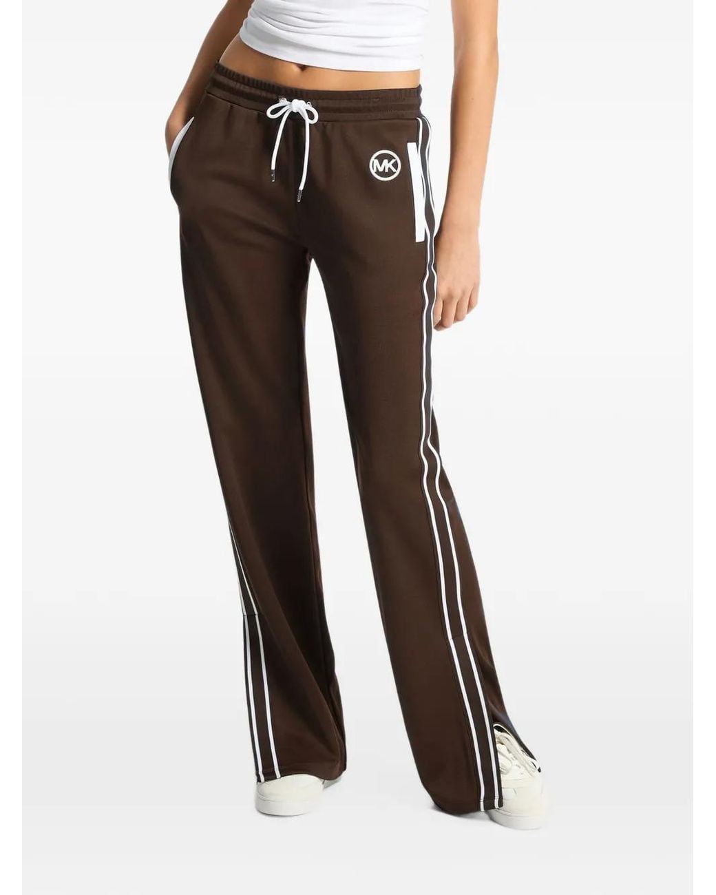 Michael Kors Black Piqué Contrast Track Pants