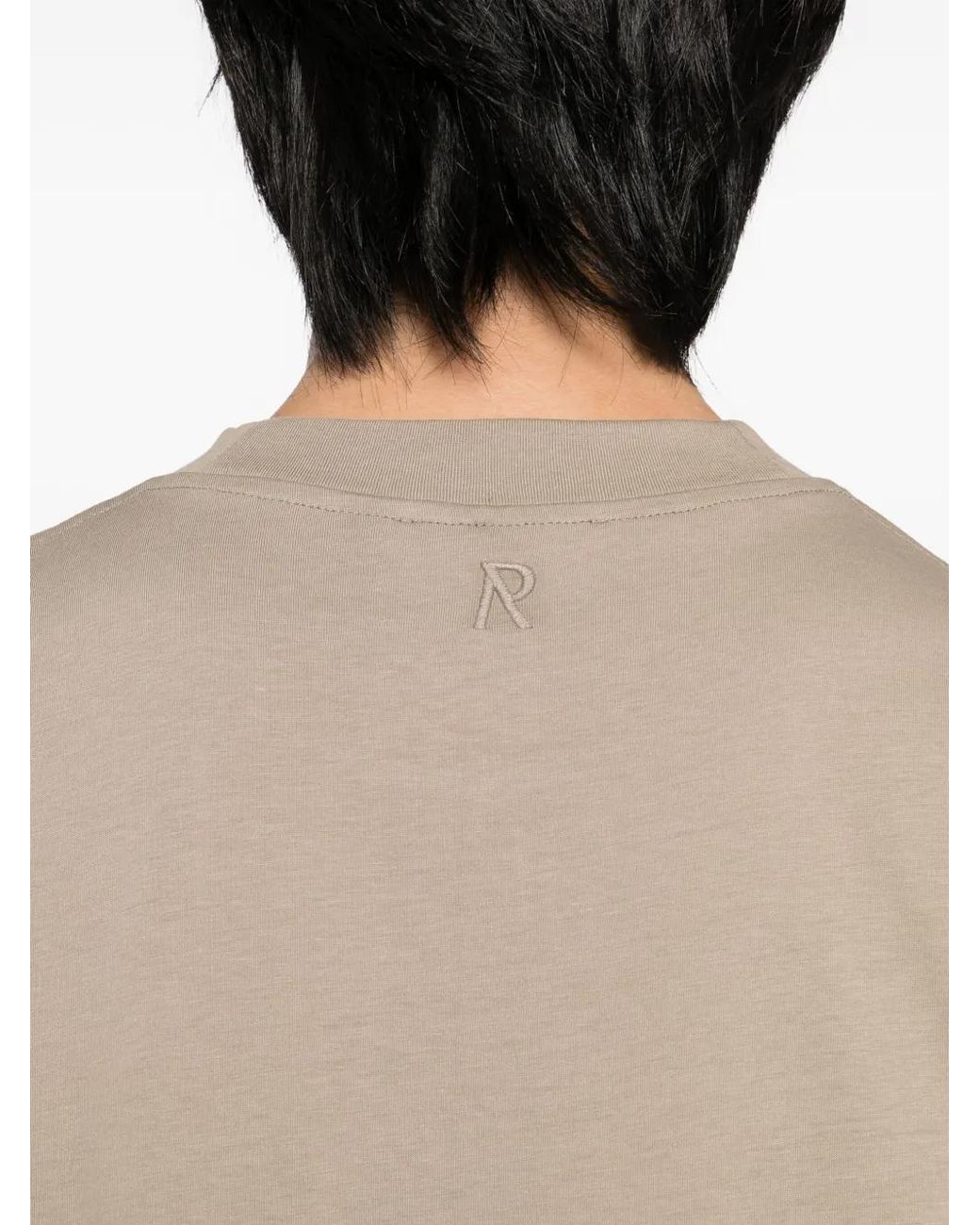 Represent White Logo-Embroidered T-Shirt for men