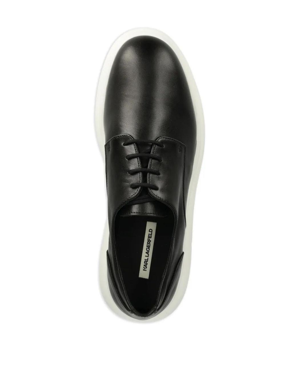 Karl Lagerfeld Black Lace Up Derby Shoes for men