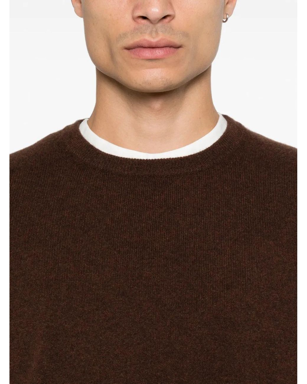 EMERSON RENALDI Brown Crew-Neck Sweater for men