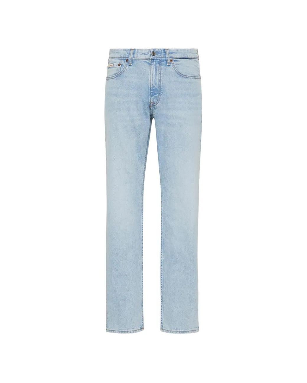 Jean Slim À Patch Logo Calvin Klein pour homme en coloris Blue