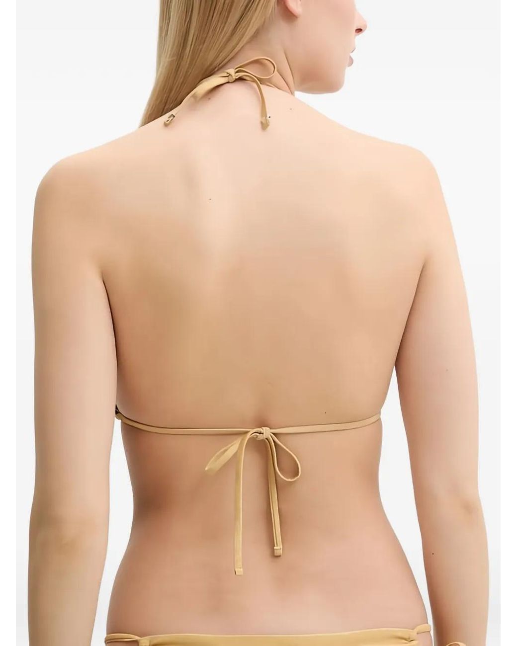 Bikini Triangle À Plaque Logo Guess en coloris Natural