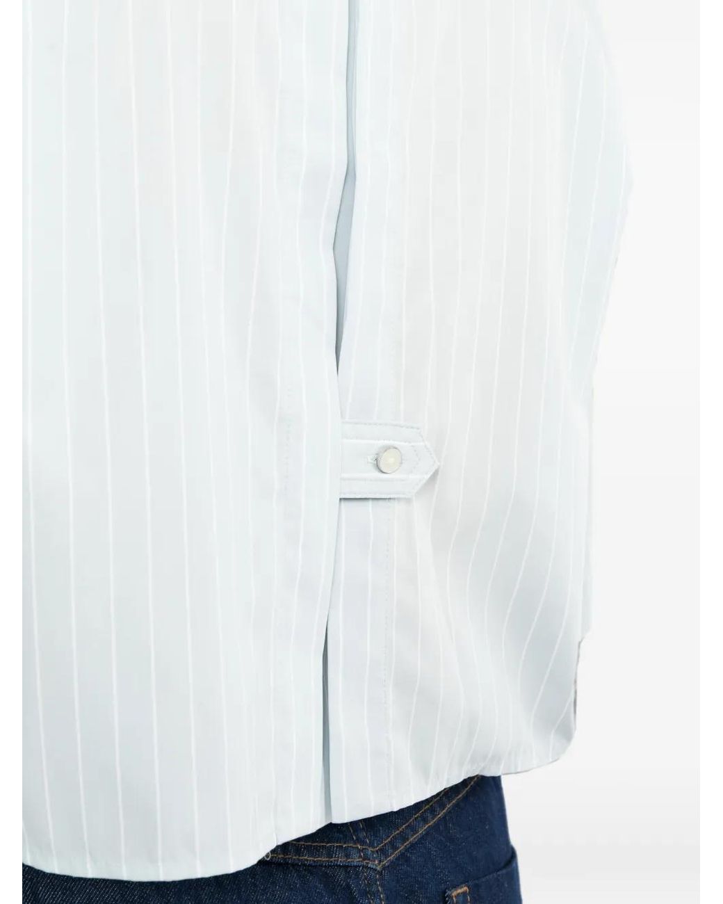 Helmut Lang White Striped Long-Sleeve Shirt