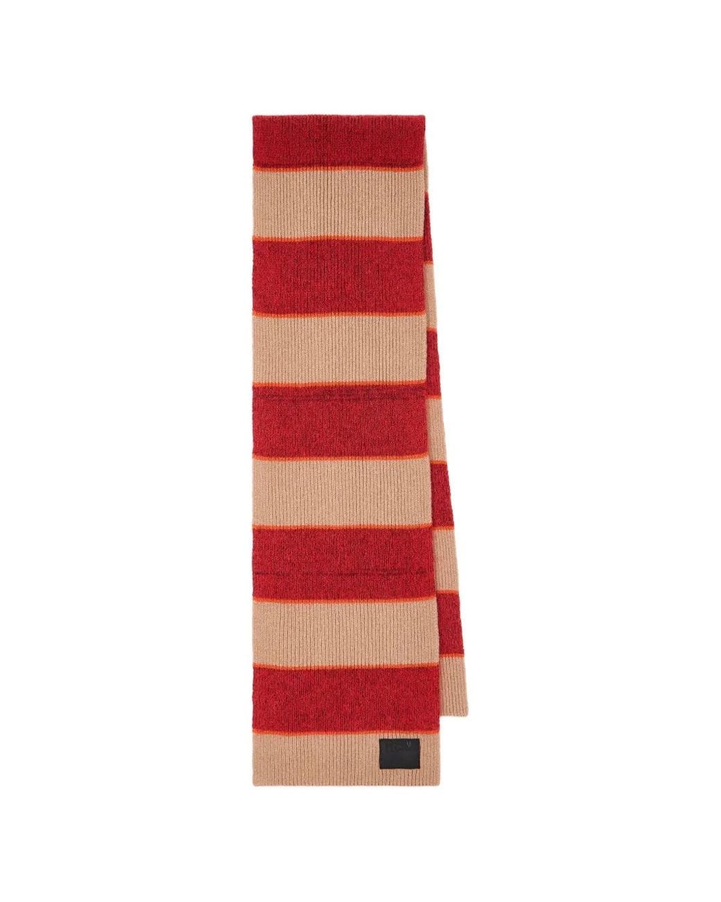 Paul Smith Red Écharpe En Mohair À Rayures Contrastées