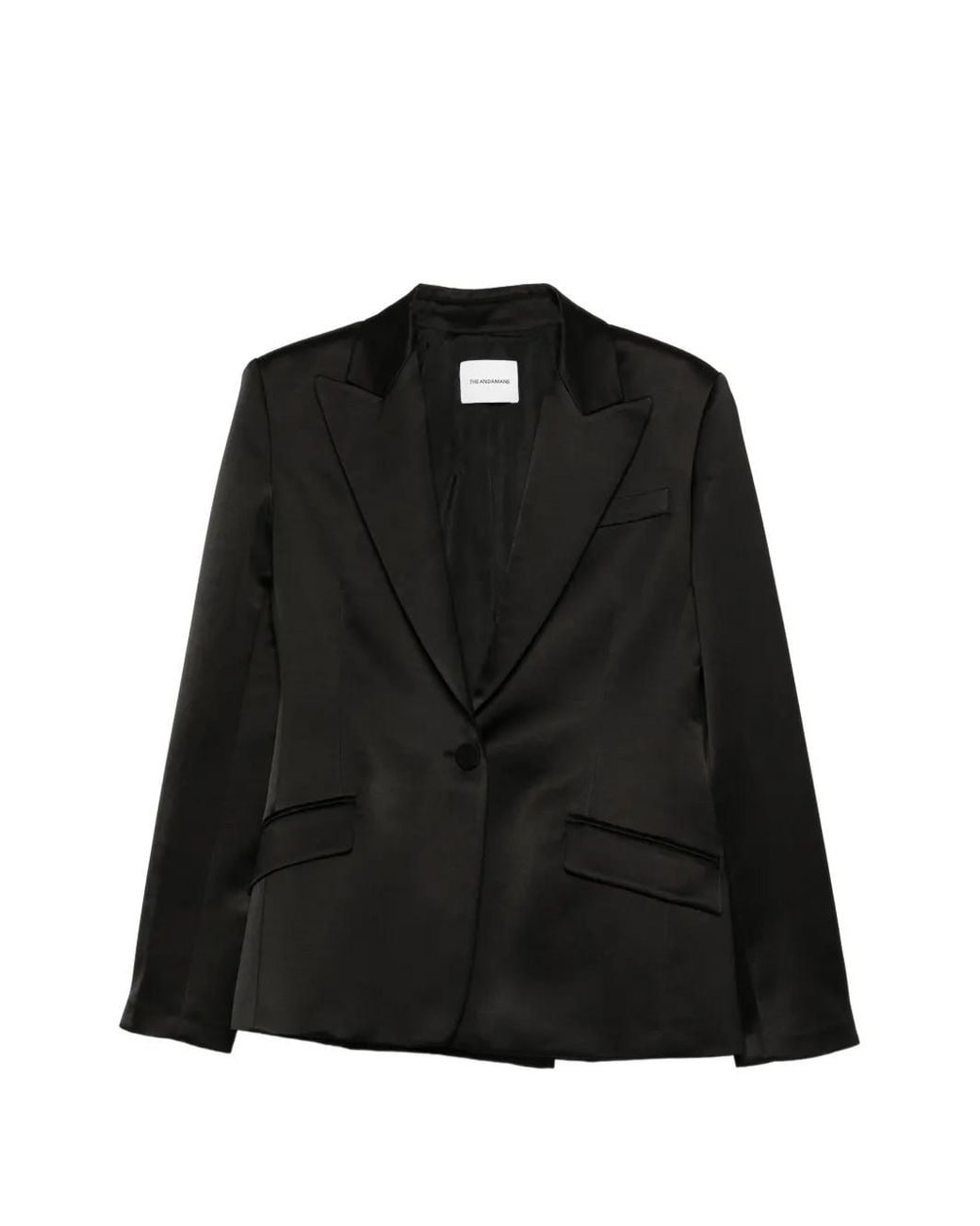 ANDAMANE Black Blazer À Simple Boutonnage