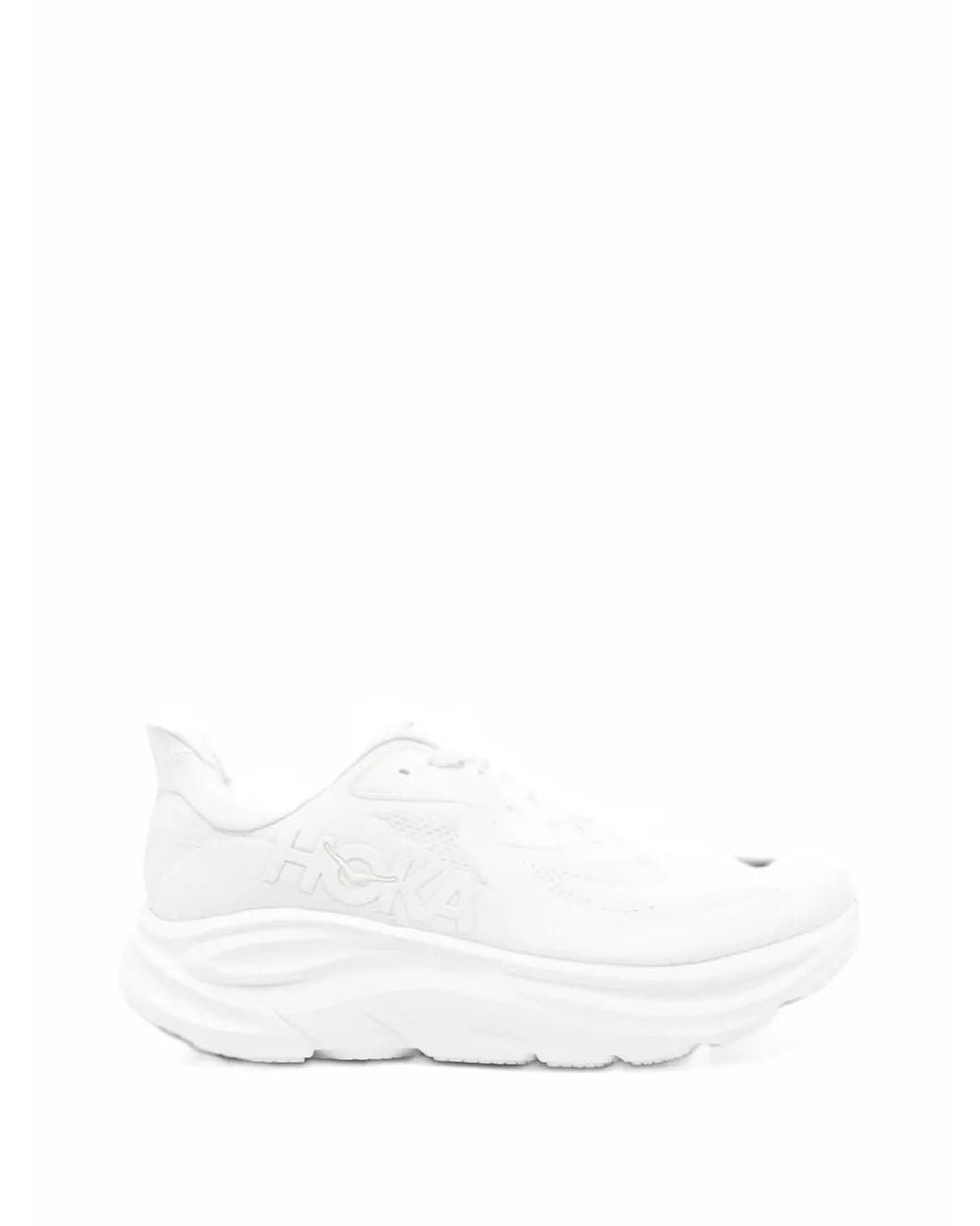 Hoka One One White Clifton 10 Sneakers for men