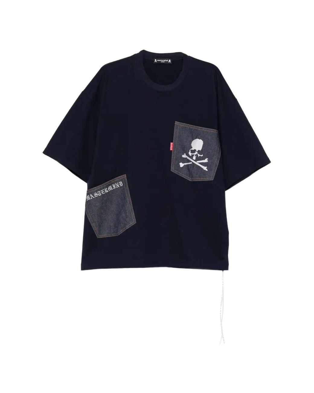 Mastermind Japan Blue Logo-Appliqué T-Shirt for men