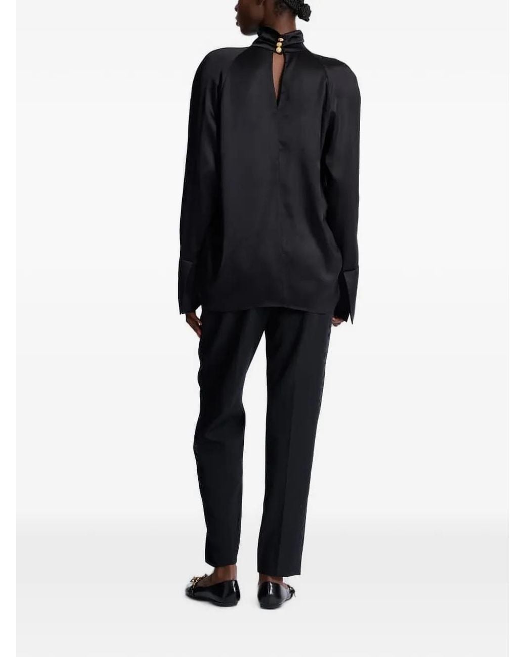 Balmain Gedrapeerde Blouse in het Blue