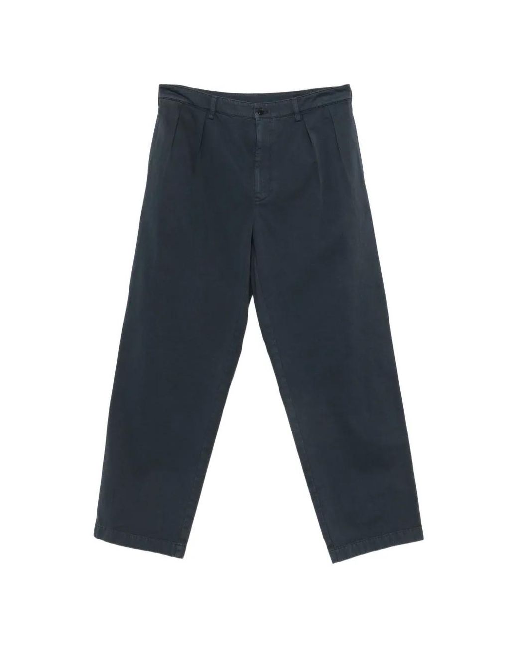 Prada Blue Pleated-Detail Trousers for men