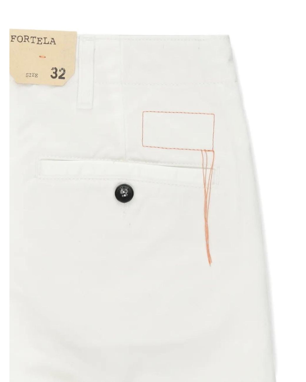 Fortela White Pantalon Chino Ben for men