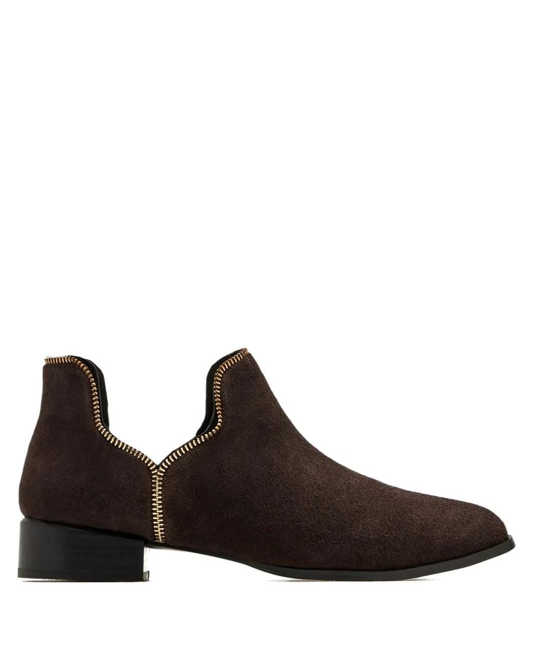 Senso Brown Zip-Detail Boots