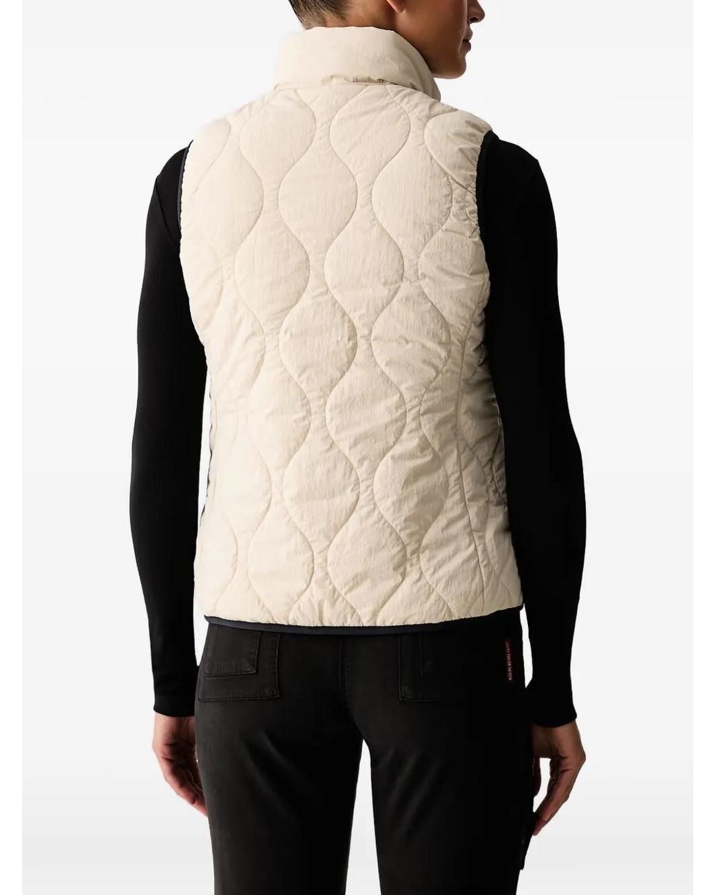Aeronautica Militare Black Gilet Matelassé À Design Réversible