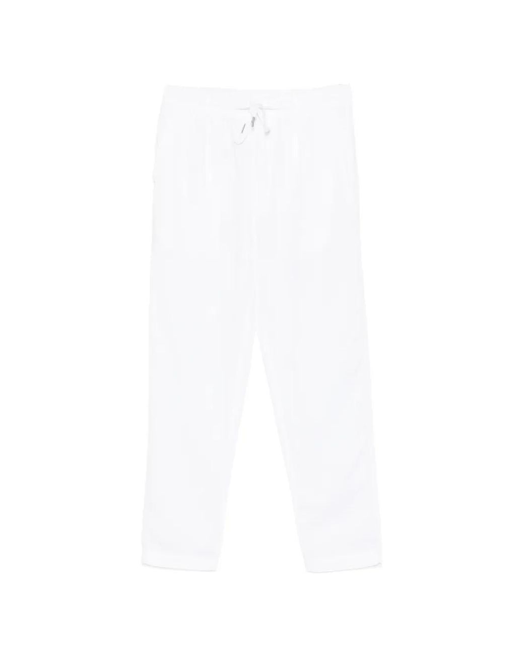 Polo Ralph Lauren White Slim Tapered Linen Trousers Lateef for men
