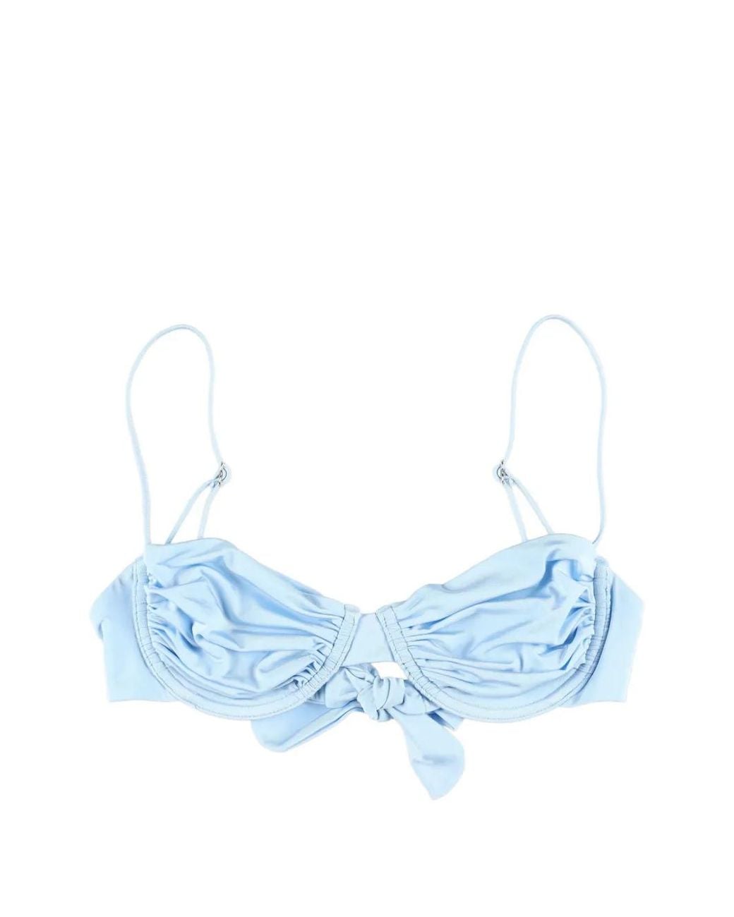 BELAMER Blue Olivia Ruched Bikini Top