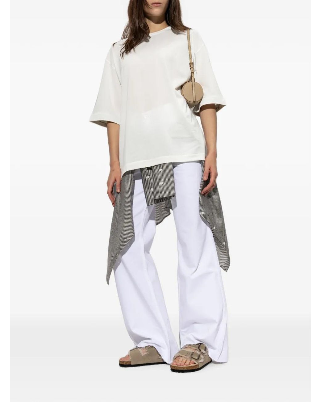 Birkenstock White Arizona Shearling Sandals
