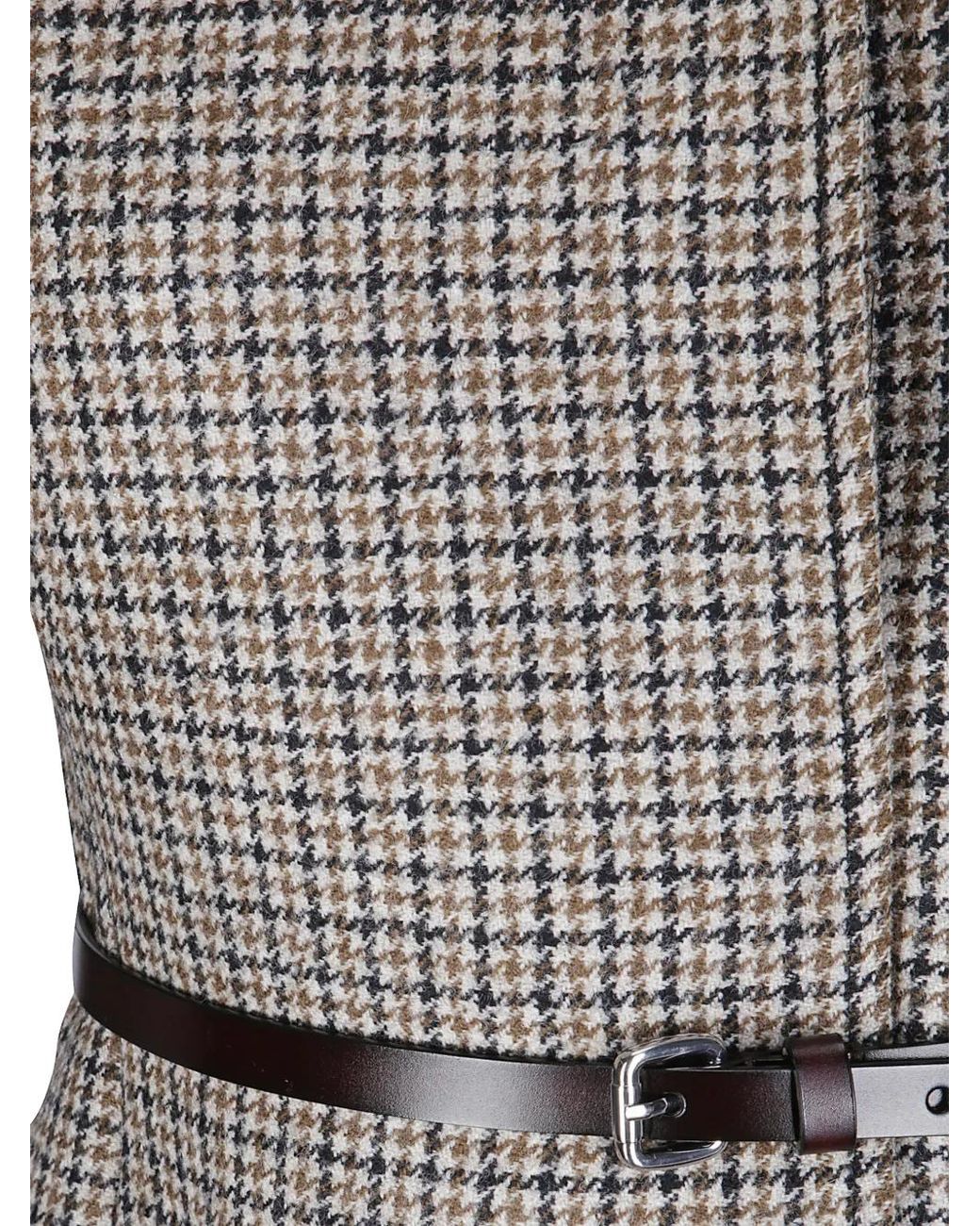 P.A.R.O.S.H. Gray Houndstooth Belted Jacket