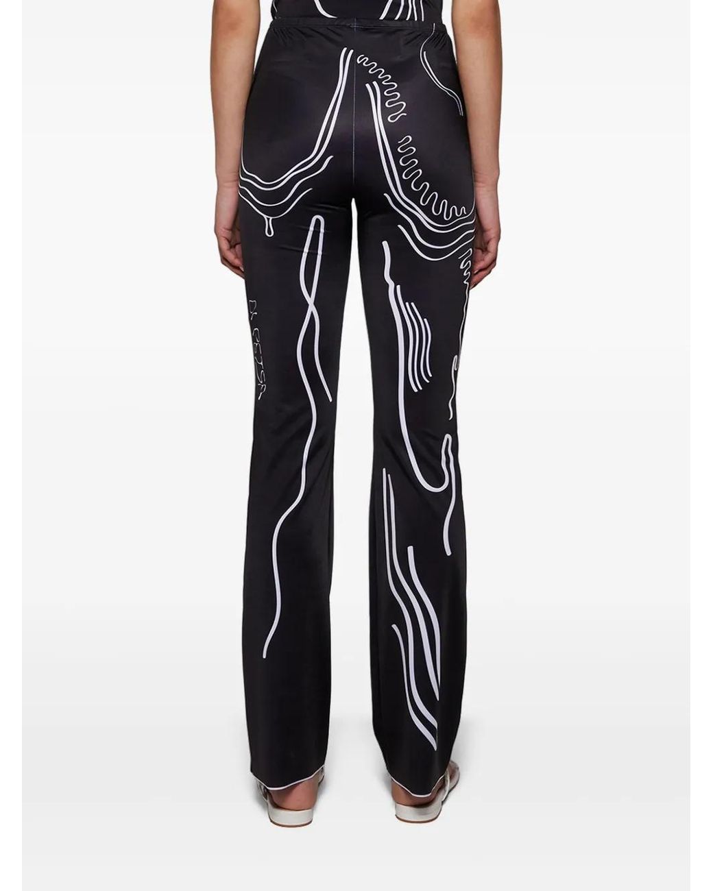 DI PETSA Black Printed Trousers