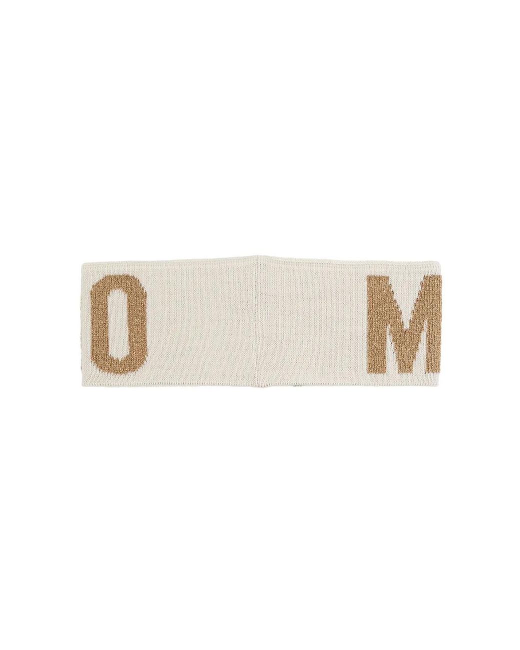 Moschino Natural Logo-Intarsia Knit Headband