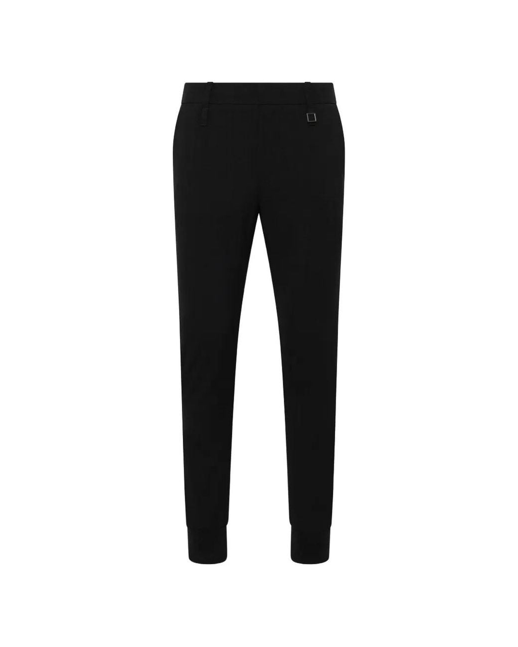 Wooyoungmi Black Cuffed Tailored Trousers for men
