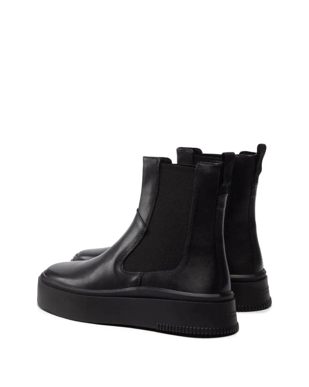 Vagabond Black Stacy Elastic-Panel Platform Boots