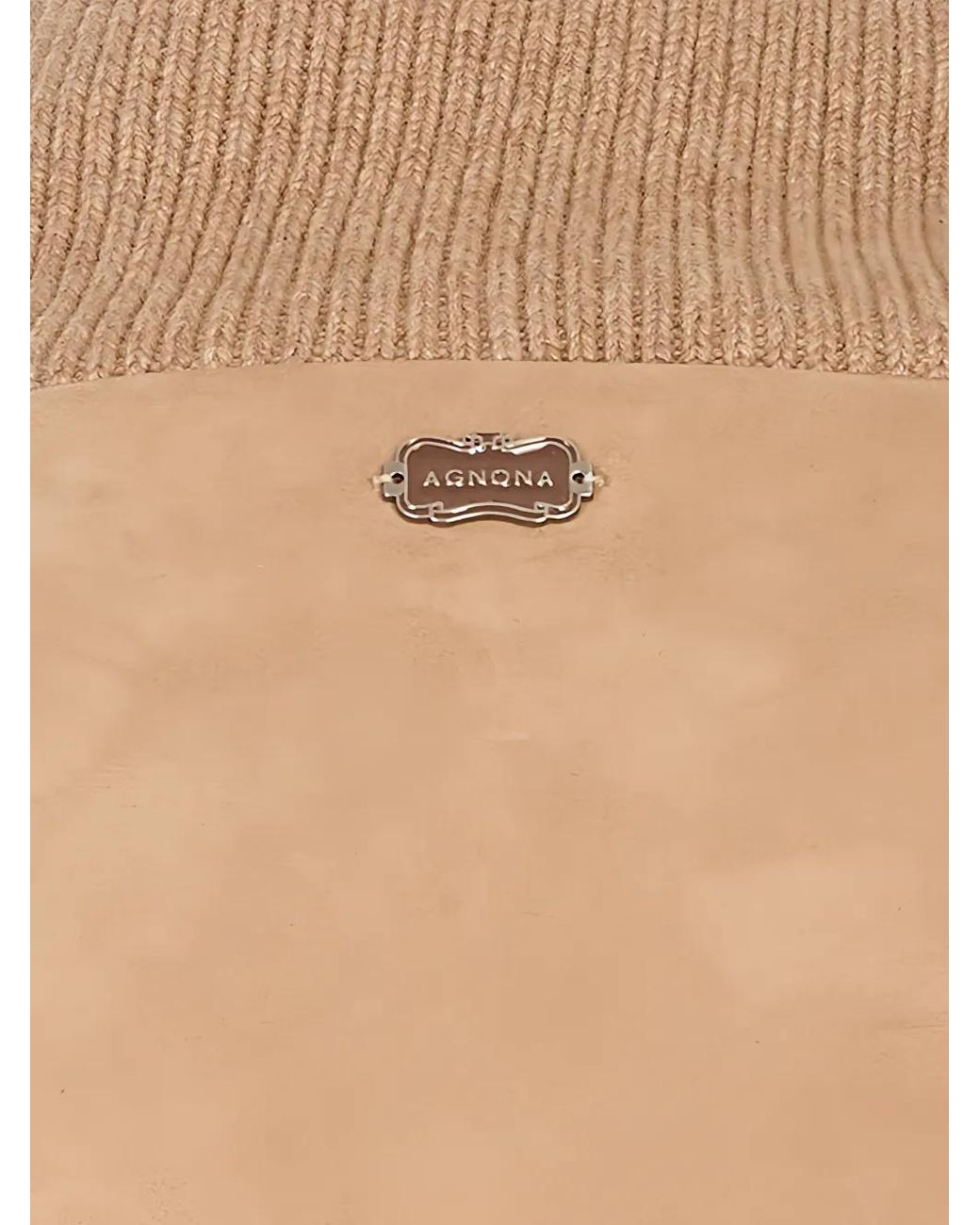 Agnona Natural Suede-Panelled Ribbed-Knit Jacket for men