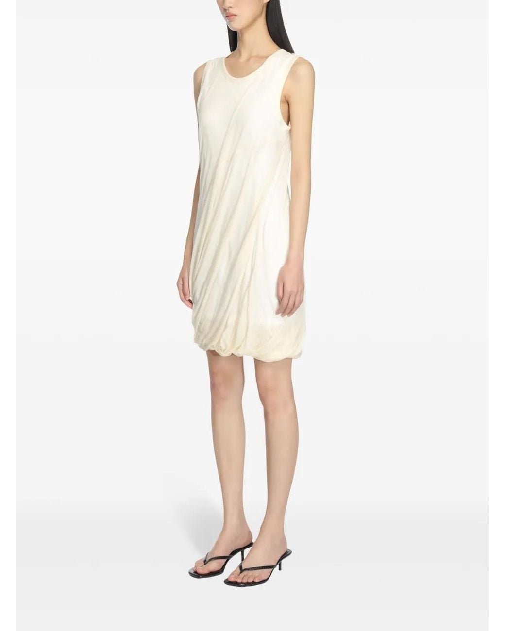 Vestido Bubble Con Capa Transparente Helmut Lang de color White