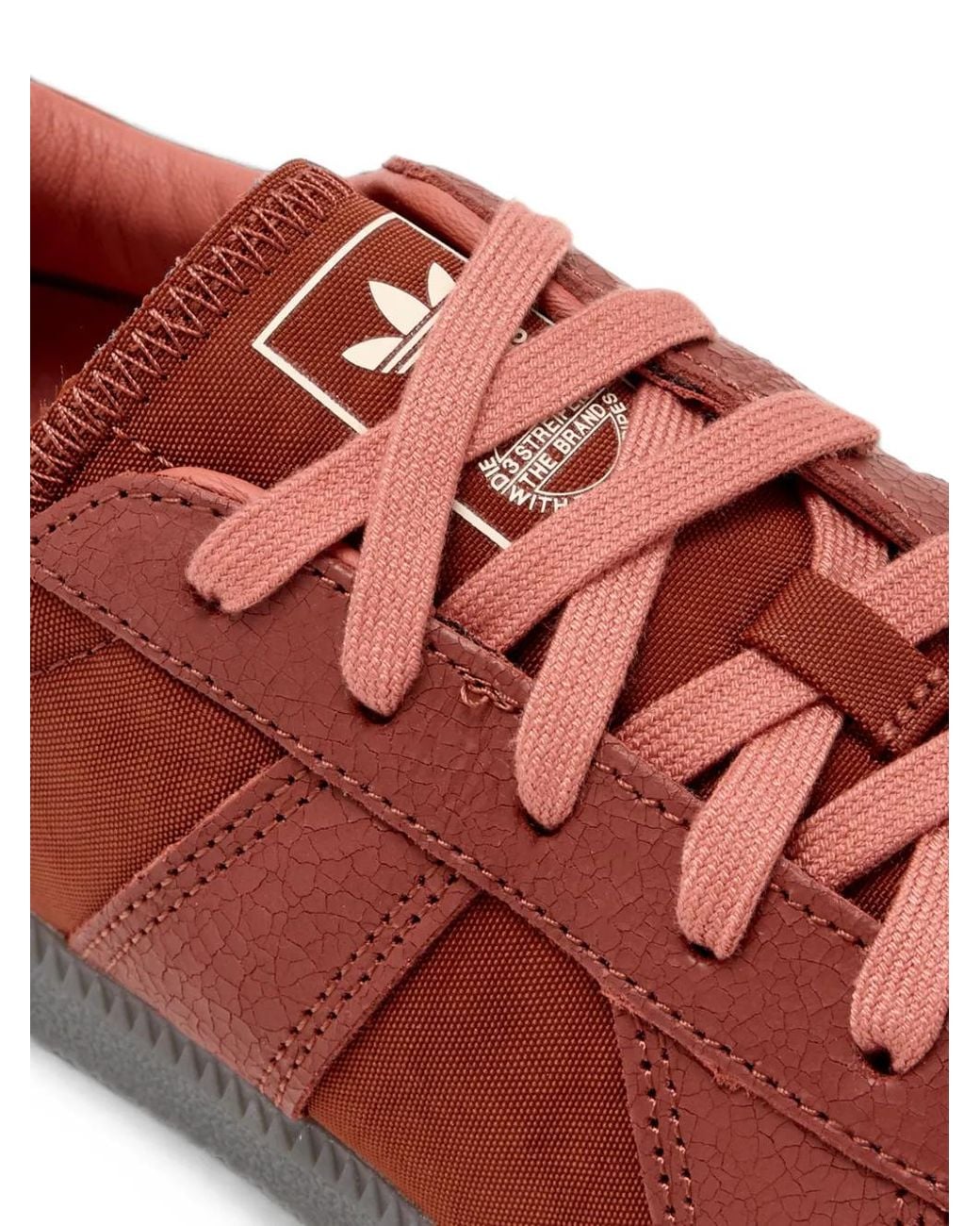Adidas Red Bw Army Panelled Leather Sneakers