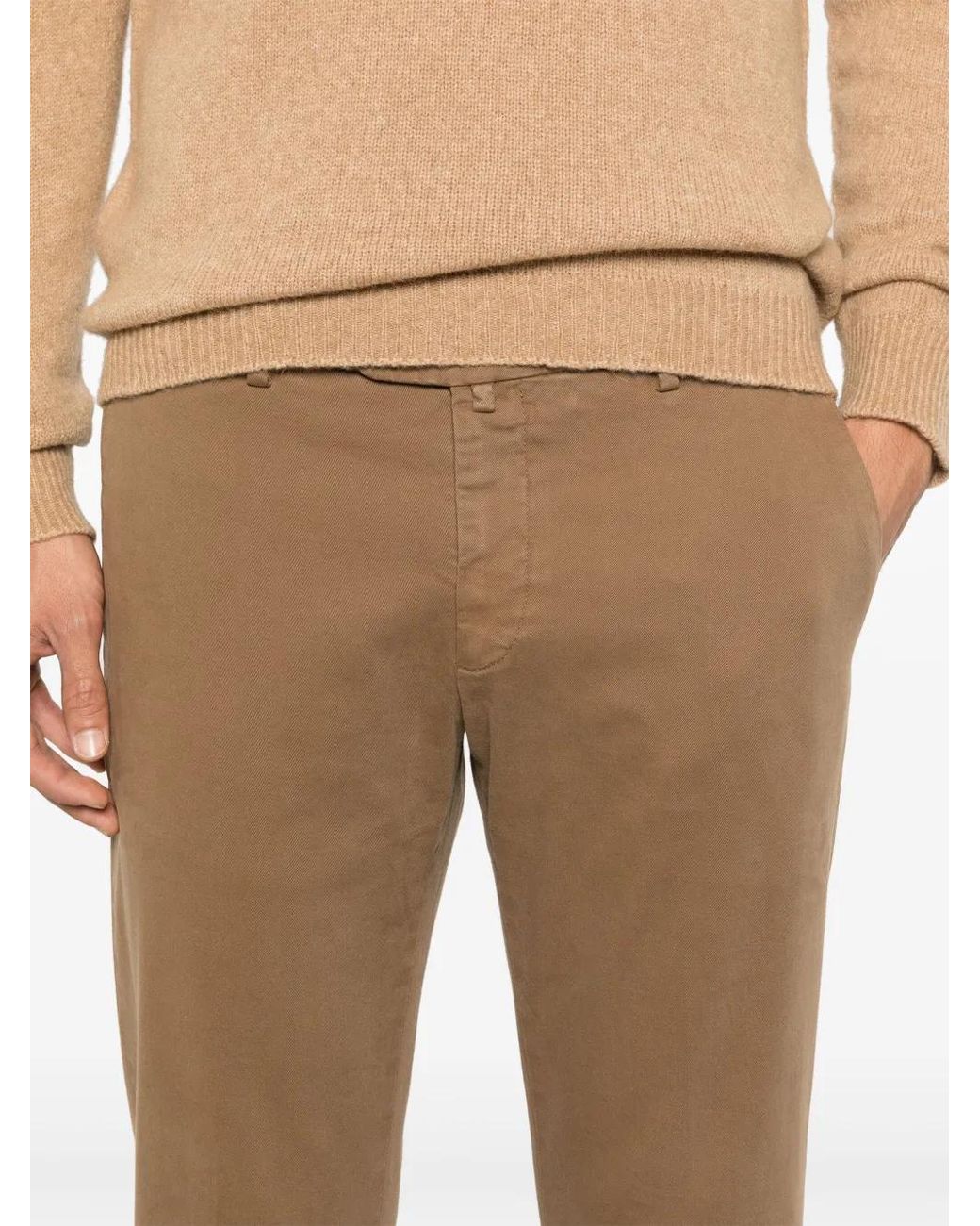 Briglia 1949 Brown Cotton Chino Trousers for men