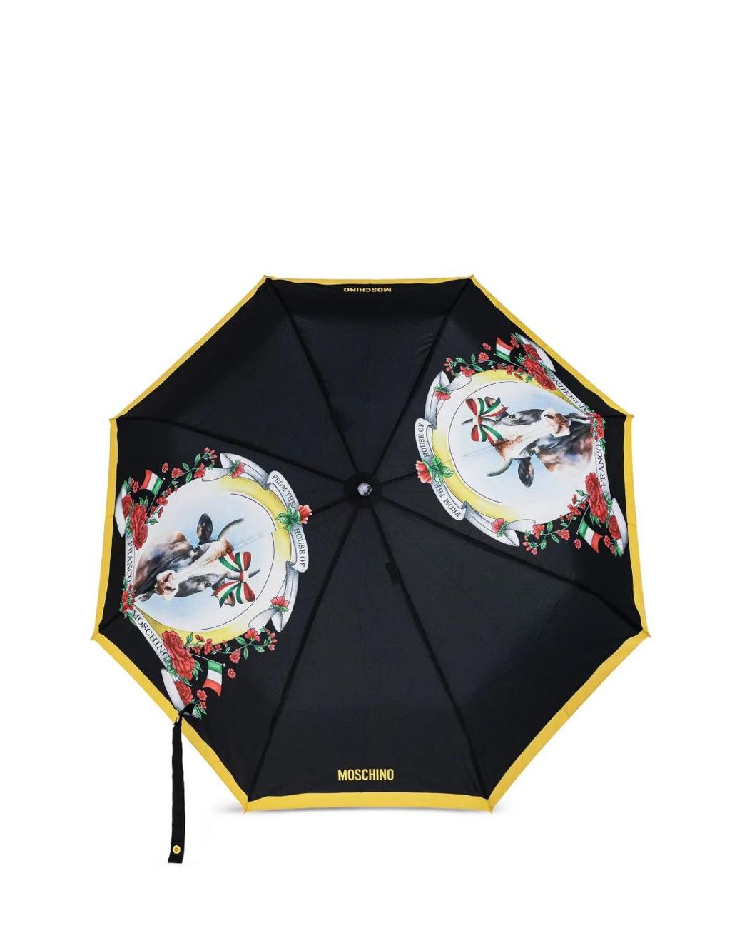 Moschino Black Parapluie À Imprimé Graphique