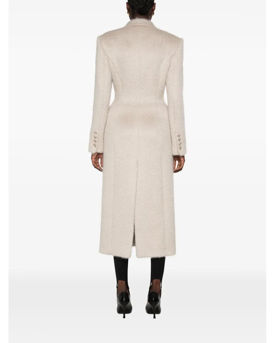Magda Butrym White Double-Breasted Coat