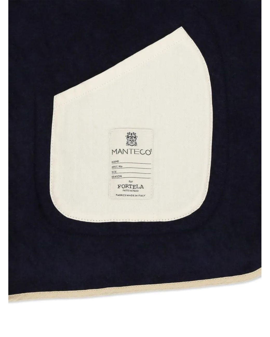 Fortela Blue Trim Zip Wool Jacket for men