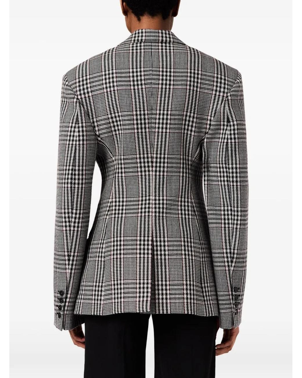 Stella McCartney Gray Prince Of Wales-Check Wool Blazer