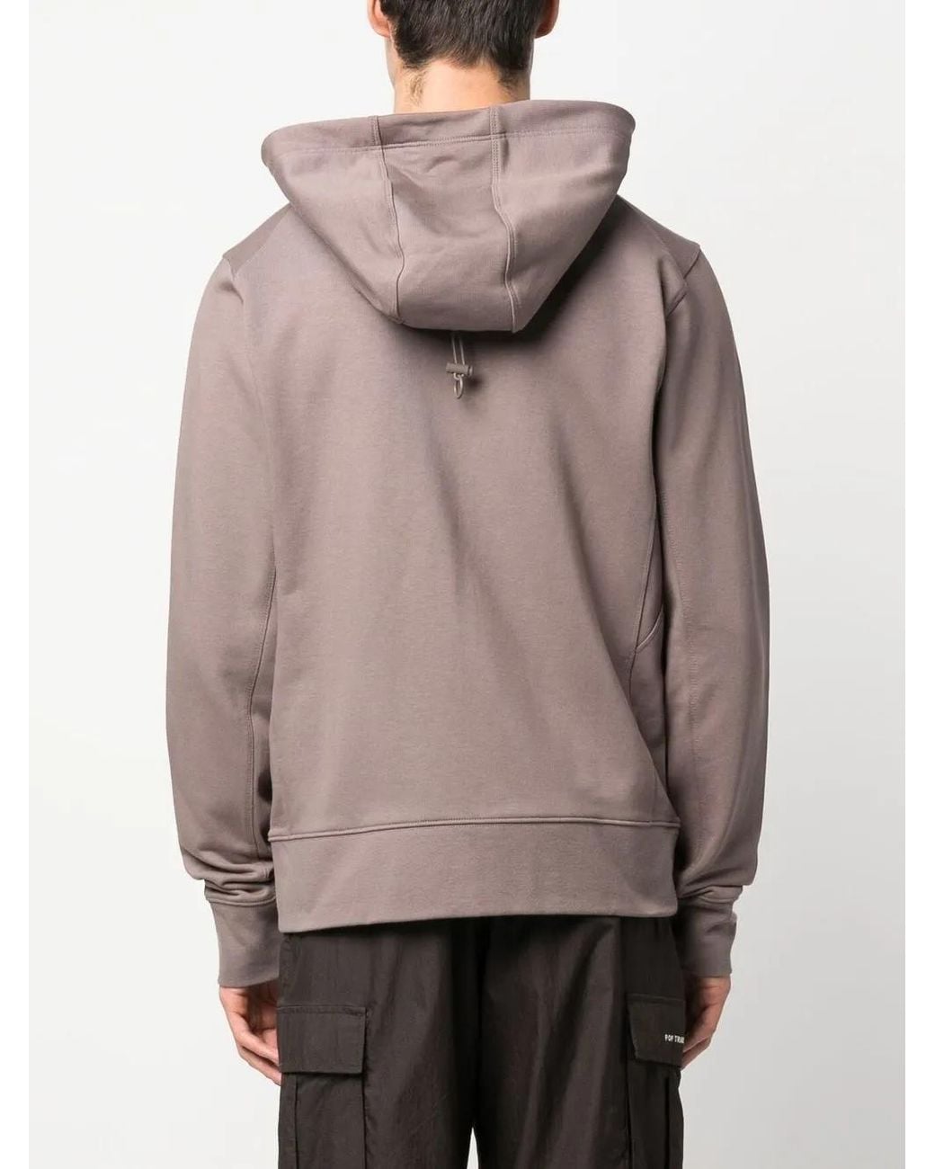 Y-3 Brown Zip-Up Cotton Hoodie for men
