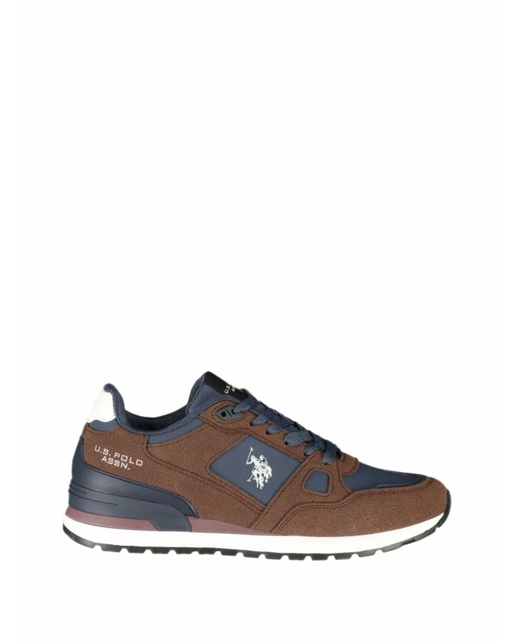 U.S. POLO ASSN. White Panelled Logo-Patch Sneakers for men