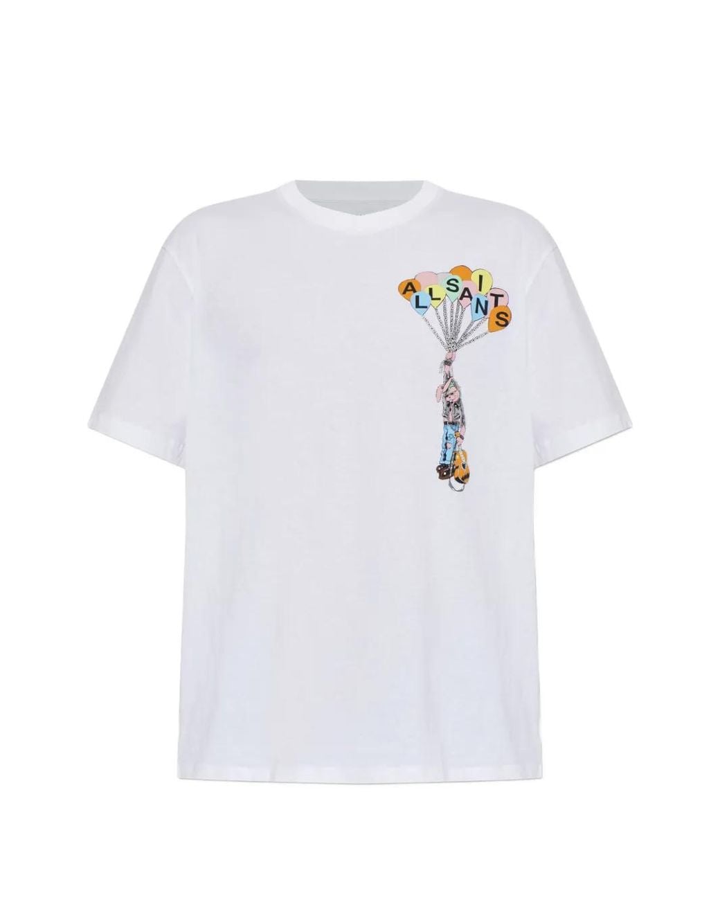 AllSaints White Graphic-Print T-Shirt for men