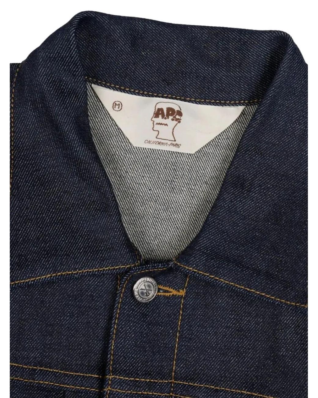 Brain Dead X A.P.C. Cropped Denim Jack in het Blue