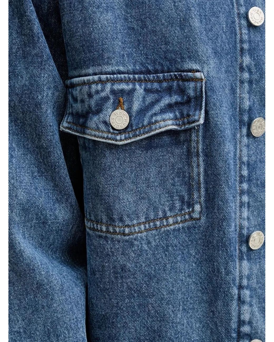 Won Hundred Blue Flap-Pocket Denim Jacket for men