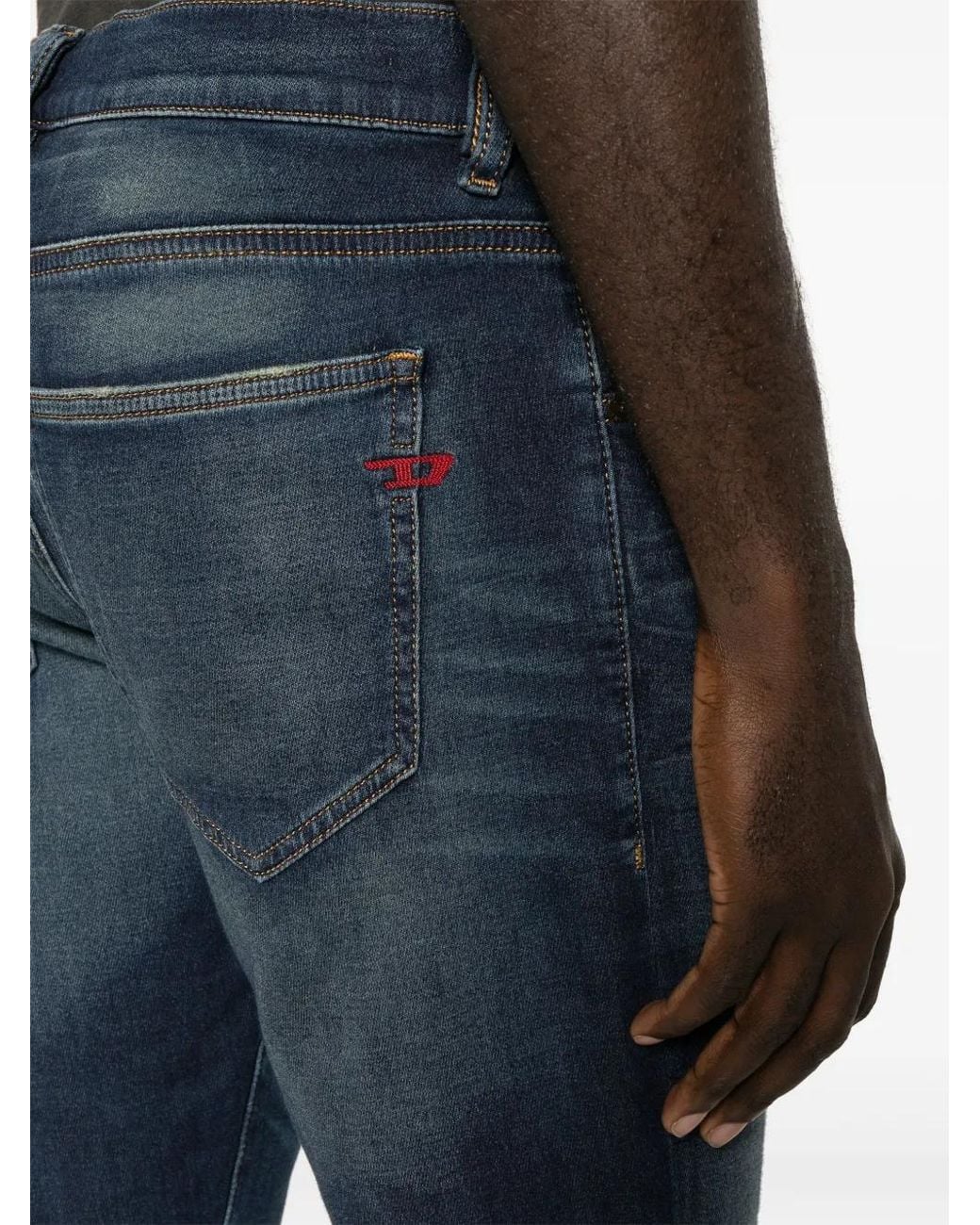 DIESEL Blue D-Strukt Straight-Leg Jeans for men