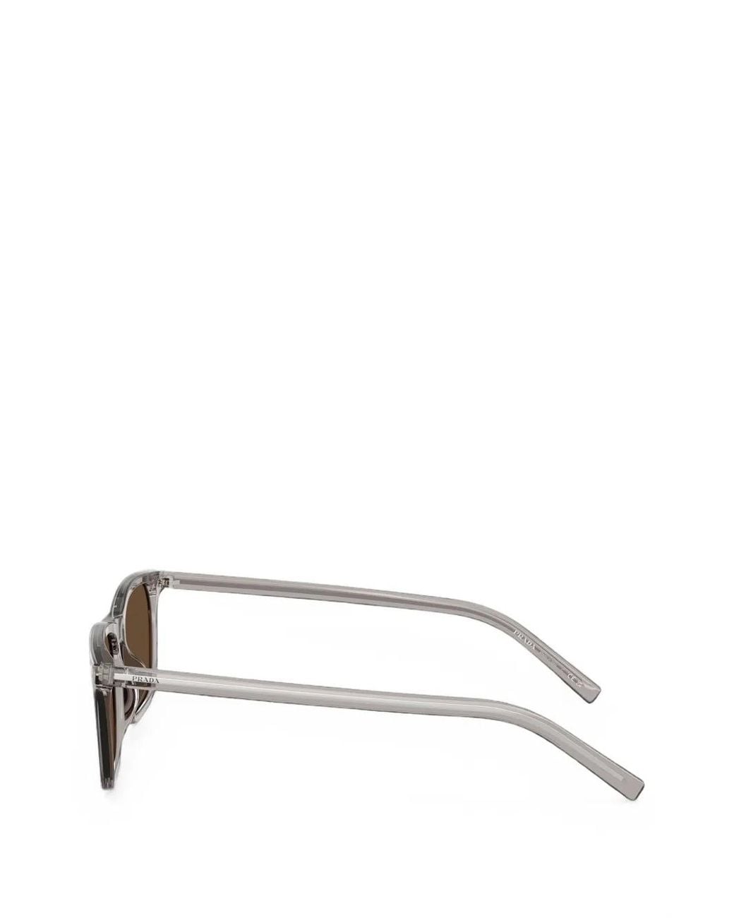Des Triangles Rectangles Prada Rectangle-Frame Sunglasses in Gray for Men | Lyst