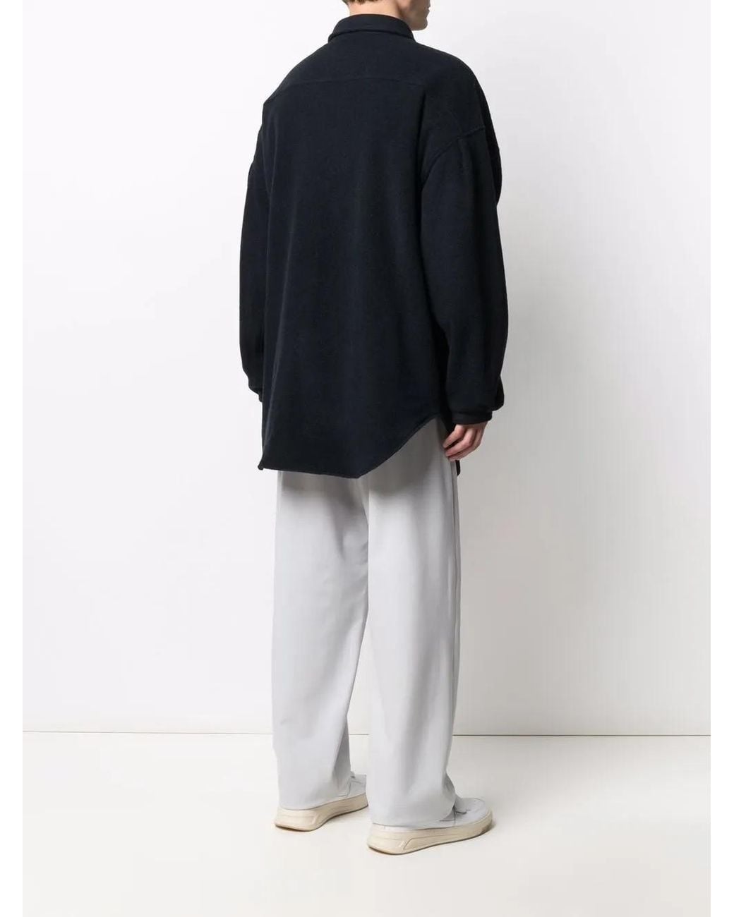 Ambush Blue Press-Stud Shirt Jacket for men