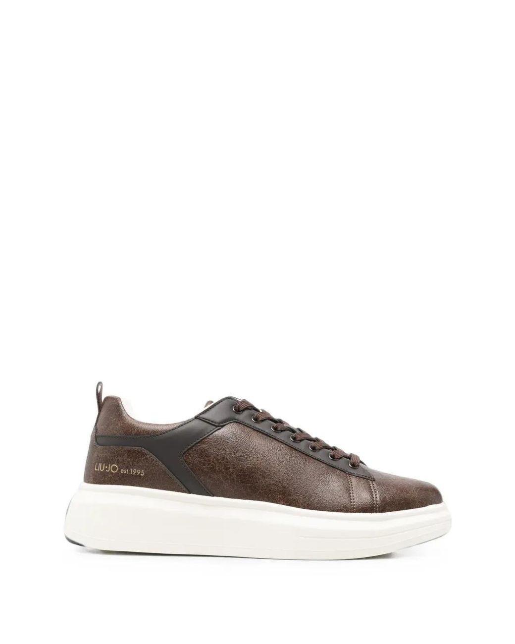 Liu Jo Brown Logo-Print Panelled Sneakers for men