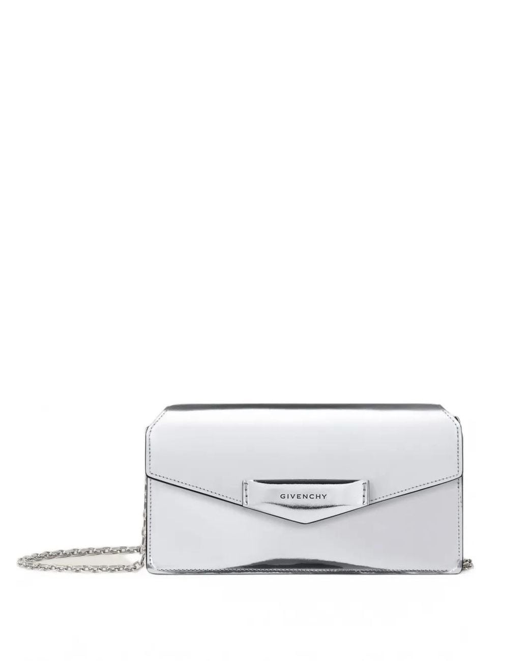 Givenchy White Antigona Wallet On Chain