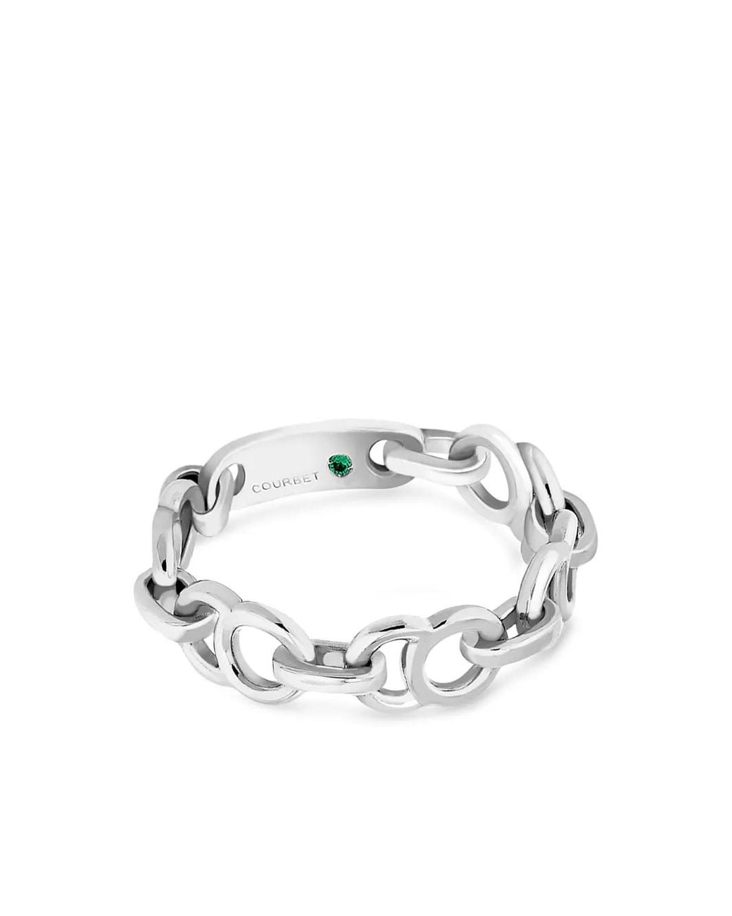 COURBET White 18Kt Recycled Celeste Chain Ring