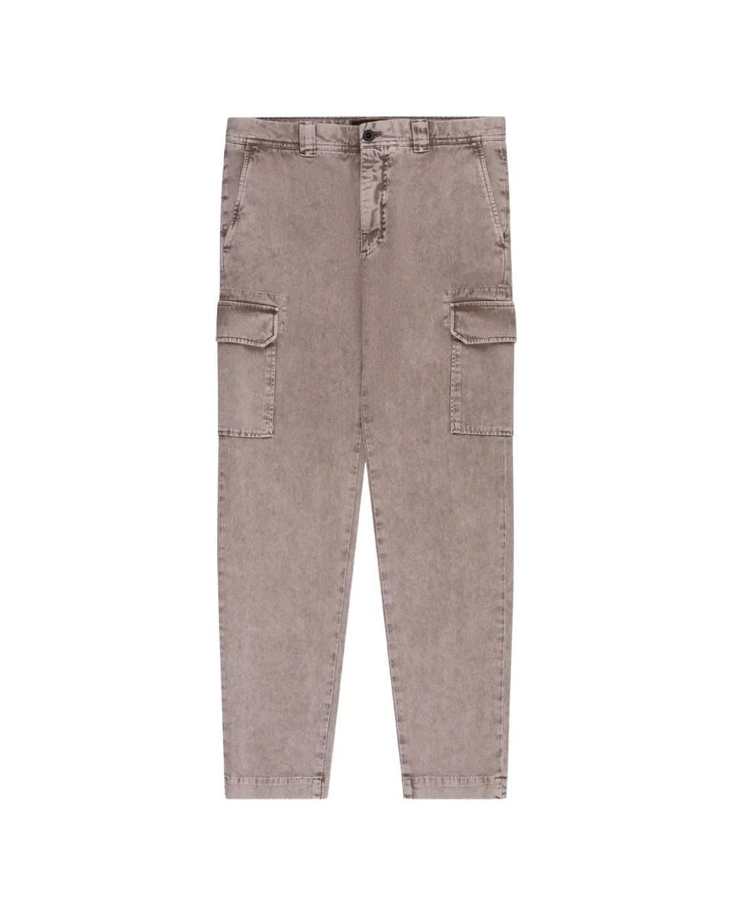 Incotex Gray Belt-Loop Cargo Pants for men