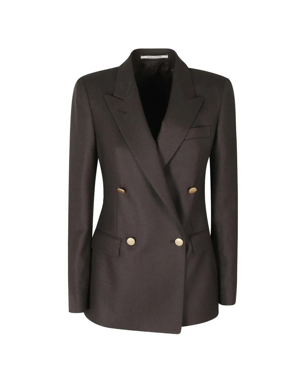 Tagliatore Black Parigi Vinaccia Double-Breasted Twill Blazer