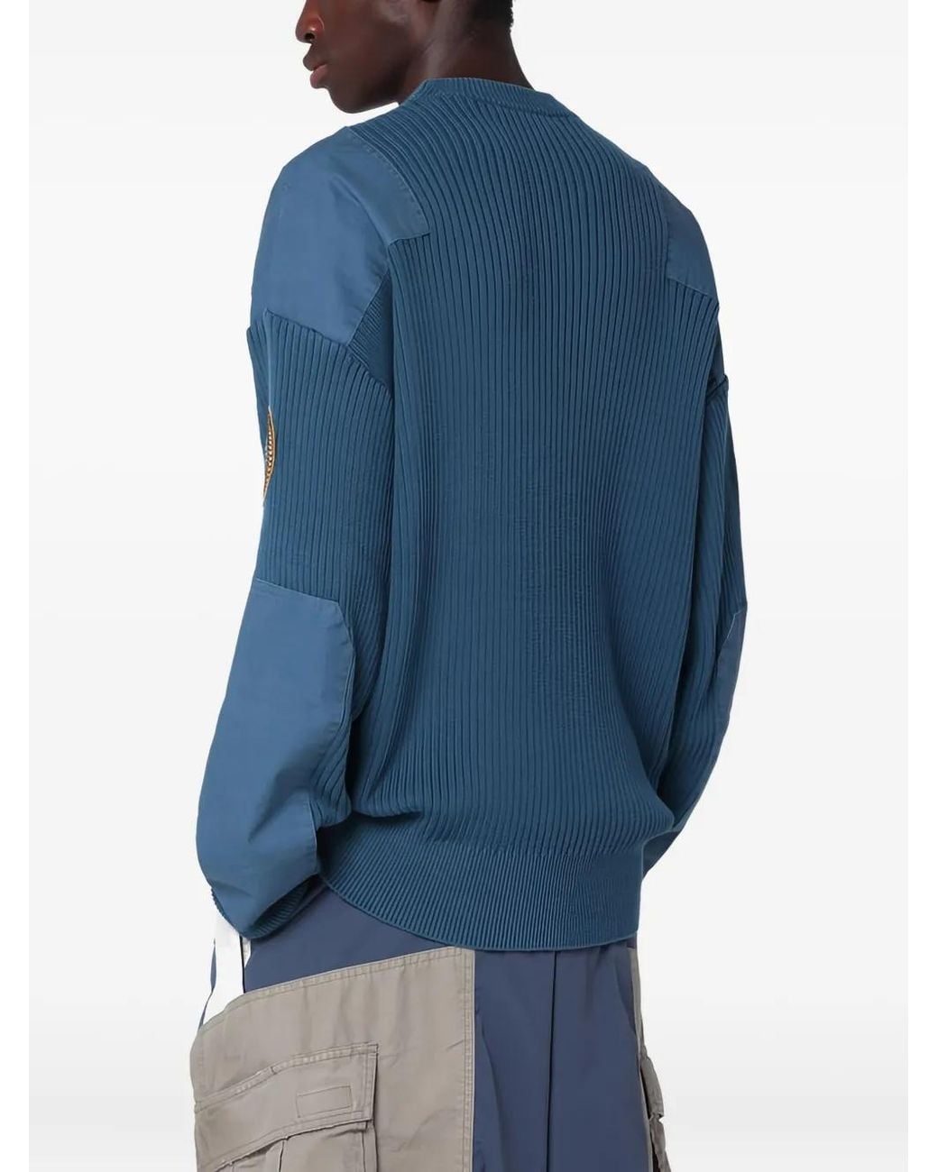 Balenciaga Blue Military Sweater for men