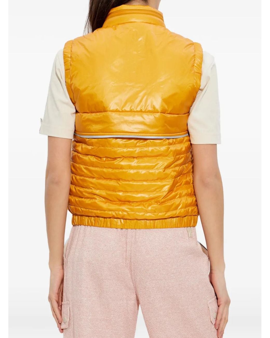 Moncler Yellow Doudoune Sans Manches Day-Namic