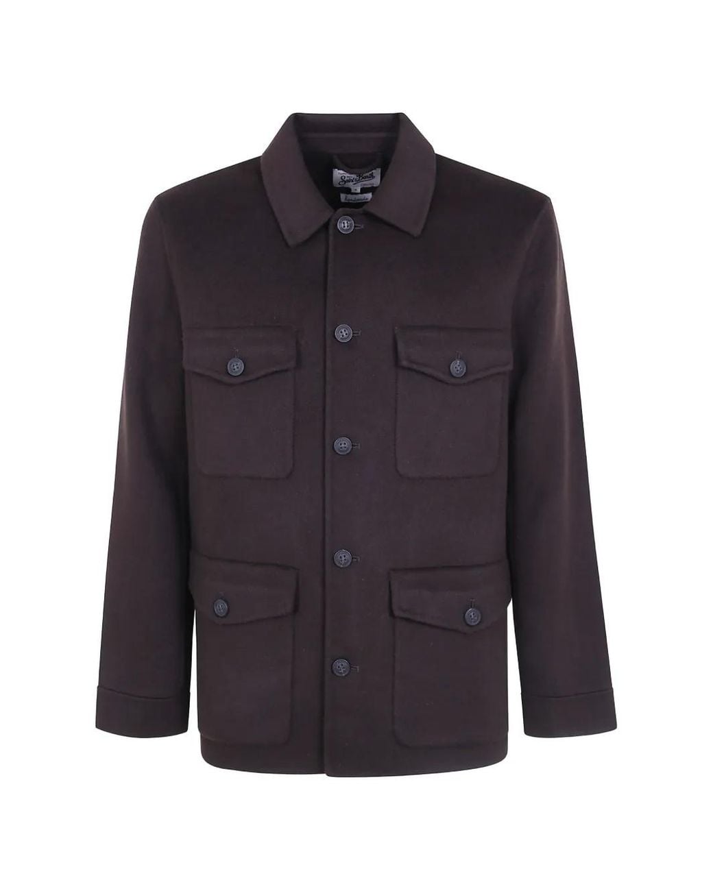 Mc2 Saint Barth Blue Forrest Button-Up Jacket for men