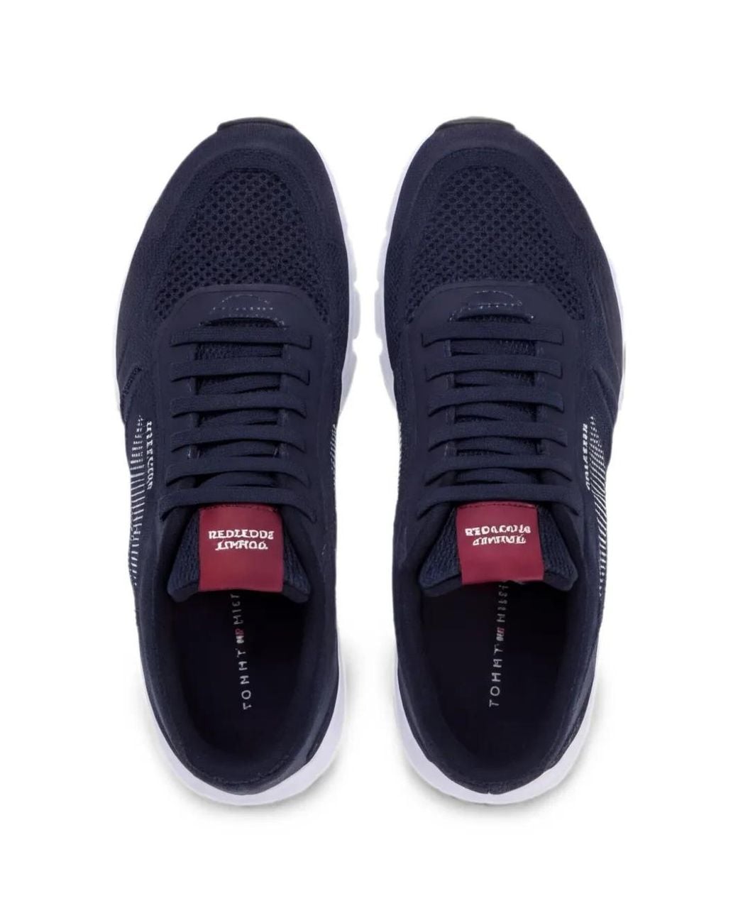 Tommy Hilfiger Blue Signature Knit Sneakers for men
